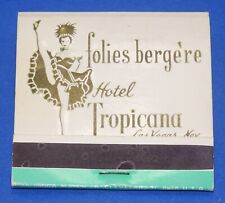 Folies Bergere Hotel Tropicana Las Vegas, NV. Embossed Matchbook Full Unstruck picture