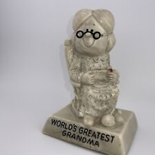 Russ & Wallace Berrie World's Greatest Grandma Figurine Vintage 1969 picture