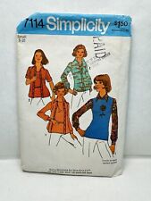 Simplicity 7114 Misses Top Shirt Pull Over Pattern 8-10 *Uncut* picture