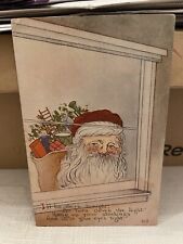 Vtg Postcard Christmas Santa I’ll Be There Tonight  picture