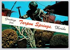 c1950s-60s~Greek Sponge Scuba Diver Tarpon Springs~Florida FL~VTG Postcard picture