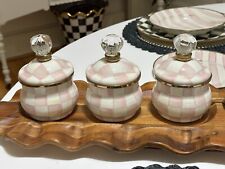 Mackenzie Childs Rosy Check Lidded Bowl - Price For 1 picture