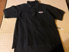 Harley Davidson Polo Black Collared Shirt snaps size Large Men's 1903-2003 USA picture