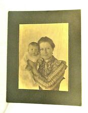 Antique Cabinet Photo Card CDV Mother & Baby Infant picture