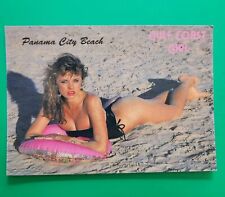 Vintage Florida Woman Postcard Panama City Beach Risque Ujena Swimwear Model   picture