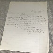 Antique 1906 Concord NH Letter Requesting Endorsement to Speaker of the House picture