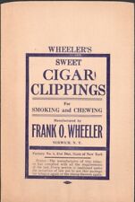 1920s Lot of Four (4) Wheeler's Sweet Cigar Clippings Bag – Norwich, NY 