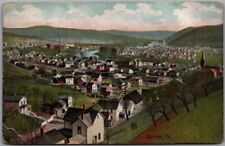 Warren, Pennsylvania Postcard Bird's-Eye Panorama City View / 1910 Cancel picture