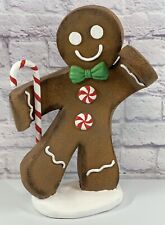 18” Homegoods Gingerbread Man Ceramic Statue Figure Christmas Tiktok Candyland picture