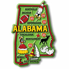 Alabama Colorful State Magnet by Classic Magnets, 2.4