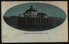 DESDEMONA LIGHTHOUSE, Columbia Riv Astoria OR Colorized RPPC (?)  posted in 190? picture