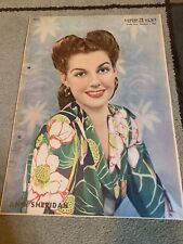 ANN SHERIDAN SUNDAY NEWS 9/9/45 ORIGINAL COLOR PORTRAIT old Hollywood picture