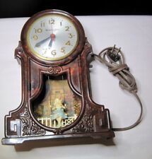 Vintage Mastercrafters GIRL SWINGING Lighted Bakelite Clock KEEPS TIME Lite Ups picture