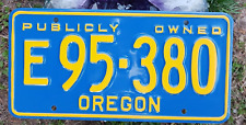 1965-1973 OREGON STATE POLICE PUBLICLY OWNED LICENSE PLATE MINT EXEMPT E95-380 picture