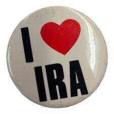 I Love  IRA Vintage 1980s Pinback Button picture