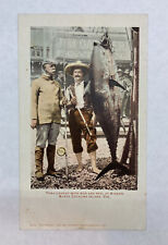 Fishing Avalon Catalina Island California Tuna Caught  Private Mailing Card picture