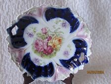 Vintage German/Bavarian  Antique Roses Cabinet  Plate 10 1/2