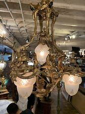 Exceptional Museum Quality French Gilded Figural Bronze Chandelier, Circa 1860 picture