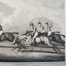 HORSE RACING year 1832 Antique Engraving by  Samuel Howitt (1756-1822) picture