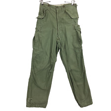 Vintage Us Military Wind Resistant Sateen Trouser Pant Size Small Long  Green picture