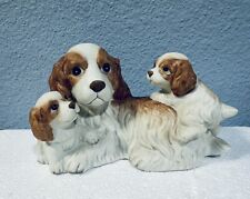 Vintage Cocker Spaniel Dog with Puppies Figurine HOMCO picture