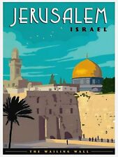 Vintage Jerusalem Wailing Wall Israel Poster Fridge Photo Magnet 2.5 x 3.5