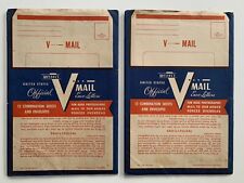 Lot Official V-Mail Envo-Letters c. 1943 U.S. Armed Forces Combo Sheet Envelope picture