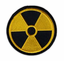 Motorcycle Jacket Embroidered Patch - Radioactive Nuclear Symbol (Yellow, Black) picture