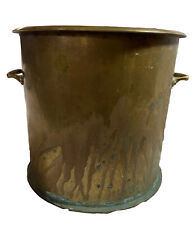 Antique WW1 Trench Art Brass Pot from Large Ammunition Casing 1918 picture
