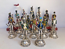 Vintage Italian Set 20 Pcs. Military Figurines, 800 Solid Silver, Hand Painting. picture
