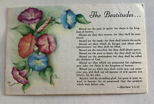 Christian Art Warner Press The Beatitudes VTG Unused Postcard J 3104 Made In USA picture