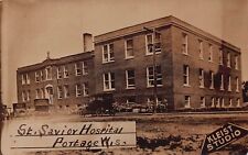 RPPC Portage WI Wisconsin St Savior Hospital Divine Savior Photo Postcard C33 picture