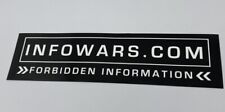 Info Wars - Forbidden Information Bumper Sticker 3x11.5” Alex Jones Infowars 1/6 picture