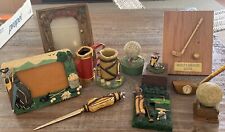 Lot Of 11 GOLF ITEMS, 2 Photo Frames+Multiple Pen Holders+Letter Openers &More picture