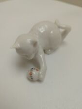 Lenox Vtg 1991 China Crown Jewels Cat Figurine Ivory Kitten Playing With Ball picture