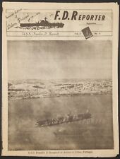 1946 USS Franklin Roosevelt FDR Reporter Lisbon Portugal Group 75 Navy News Sep. picture