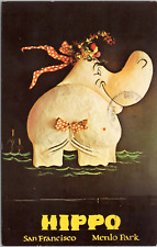 Hippo Hamburgers of Dignity, San Francisco California- 1965 Chrome Postcard picture