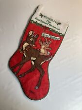 vintage Rudolph Red nose Reindeer Christmas  LARGE Robert May Co rabbit picture