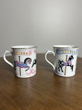 THE CAROUSEL MUGS SET  BY LENOX SET OF 2 1995 picture