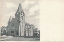 PERKASIE PA - Trinity Lutheran Church Postcard With Picture On Back - udb picture