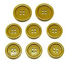 ABERCROMBIE & FITCH replacement buttons 8 mustard tone plastic 4hole Good Cond picture