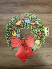 Vintage HMS Die Cut Wreath Christmas Decor New Old Stock picture