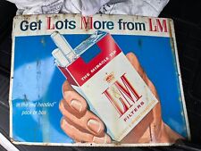 Vintage L&M Cigarettes Metal Sign 23 1/2