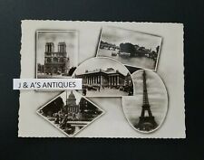c1900's Paris, France Unposted Postcard ~ NOTRE-DAME, Eiffel Tower, Pantheon  picture