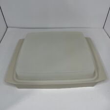 TUPPERWARE VINTAGE 1970's Almond 723-1 DEVILED EGG TRAY/CARRIER EUC picture