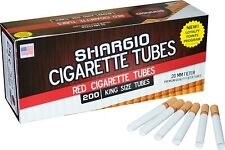 Shargio Red Full Flavor King Size KS Cigarette Filter Tubes 5 Boxes (1000 Tubes) picture