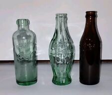 Set of 3 Coca-Cola 100th Centennial Celebration Glass Bottles picture