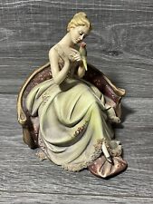 Antonio Borsato porcelain figurine woman With Bird Signed Numbered picture