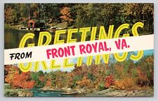 Greetings From Front Royal VA Chrome Postcard 1244 picture