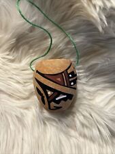 Native American Indian Mini Pottery Jar Signed MC Jemez Miniature Ornament Vase picture